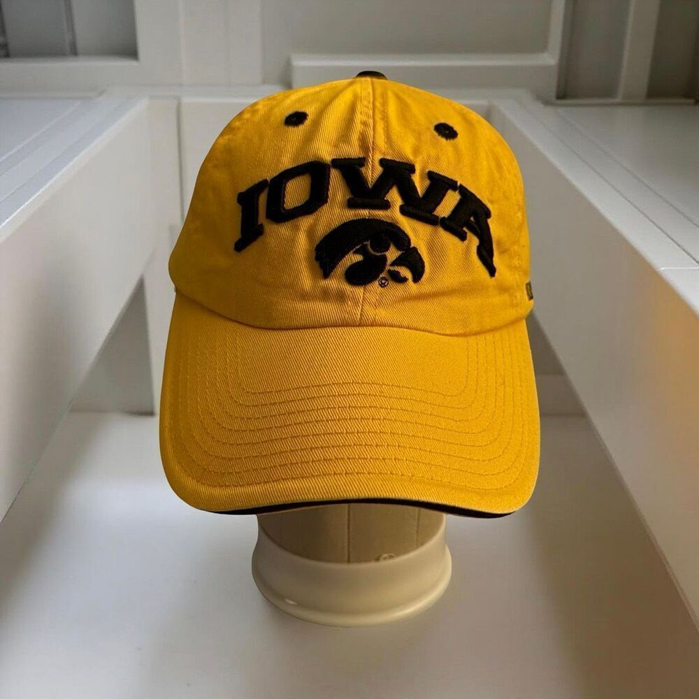 NCAA Iowa Hawkeyes Bimm Ridder The Game Hat Adjustable Strap Yellow Cotton Cap